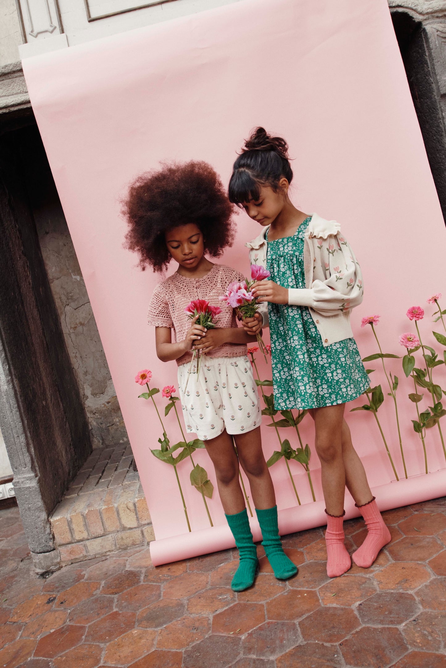 Emile et Ida Heart Cardigan Blossom