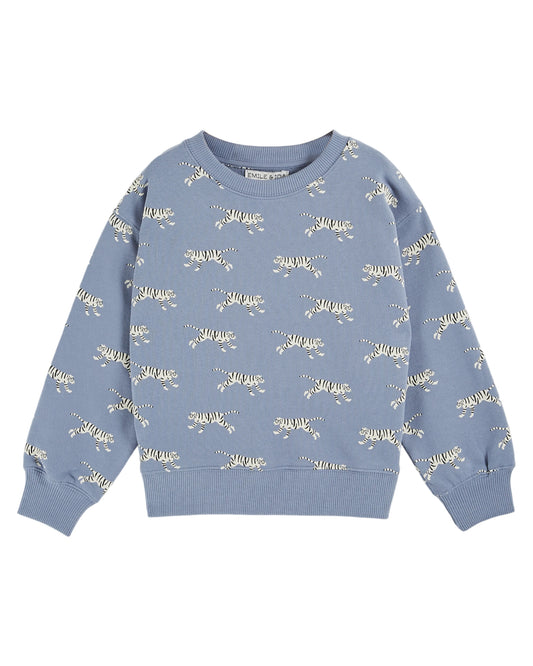 Emile et Ida Fleece Sweathirt Tiger Lavender