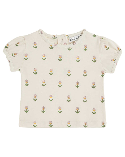 Emile et Ida T-Shirt Fleurs Douce