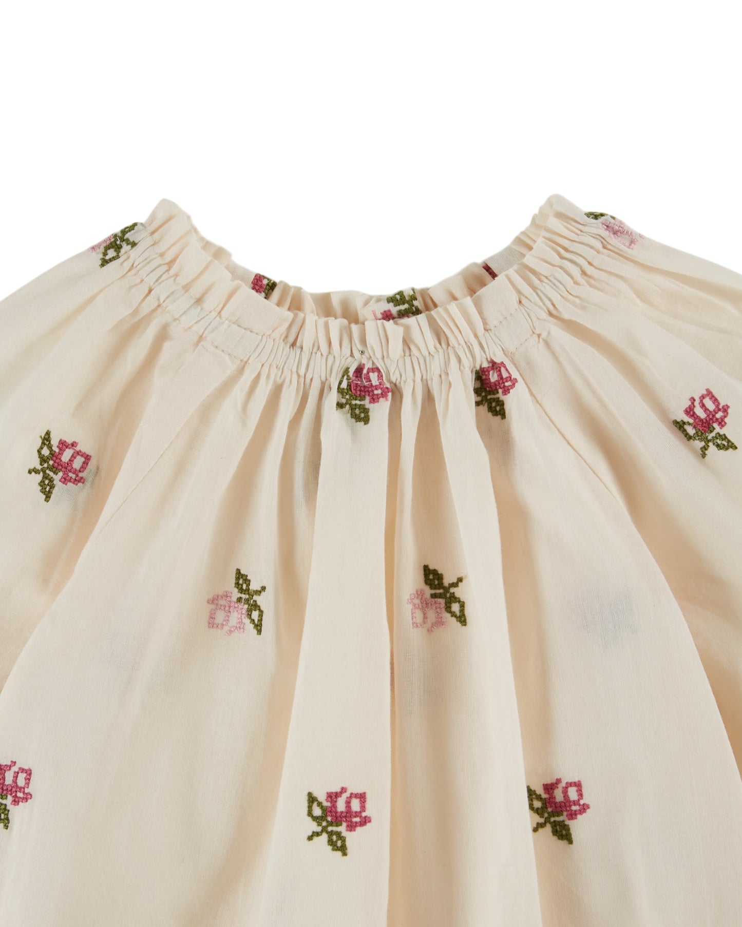 Emile et Ida bestickte Bluse All Over Rose Crème