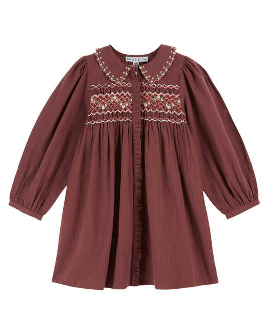 Emile et Ida gesmoktes Kleid Violine