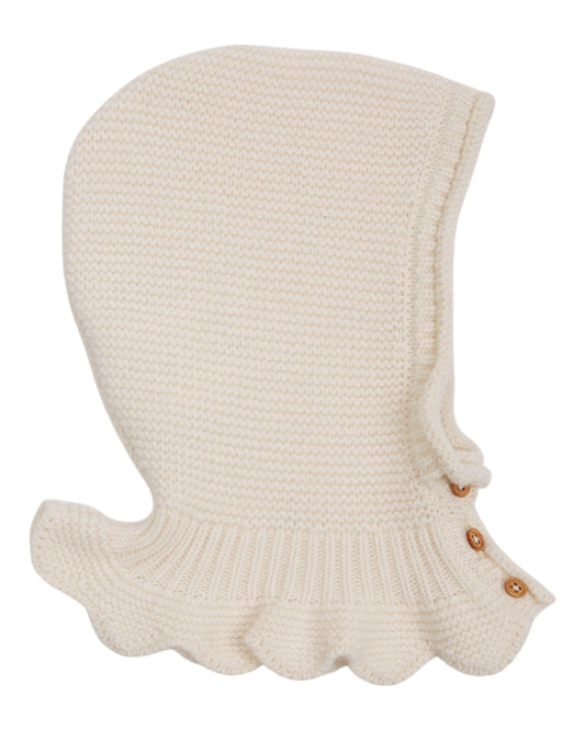 Emile et Ida Balaclava Point Mousse Baby Ecru