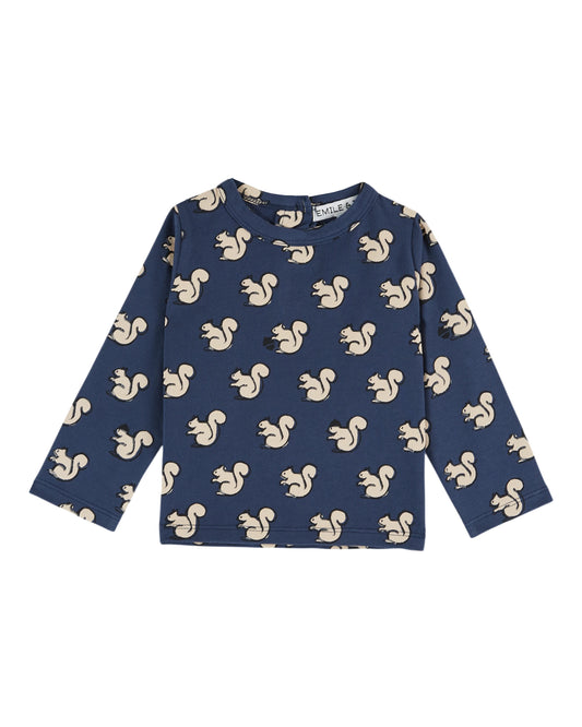 Emile et Ida T-Shirt Eichhörnchen Minuit