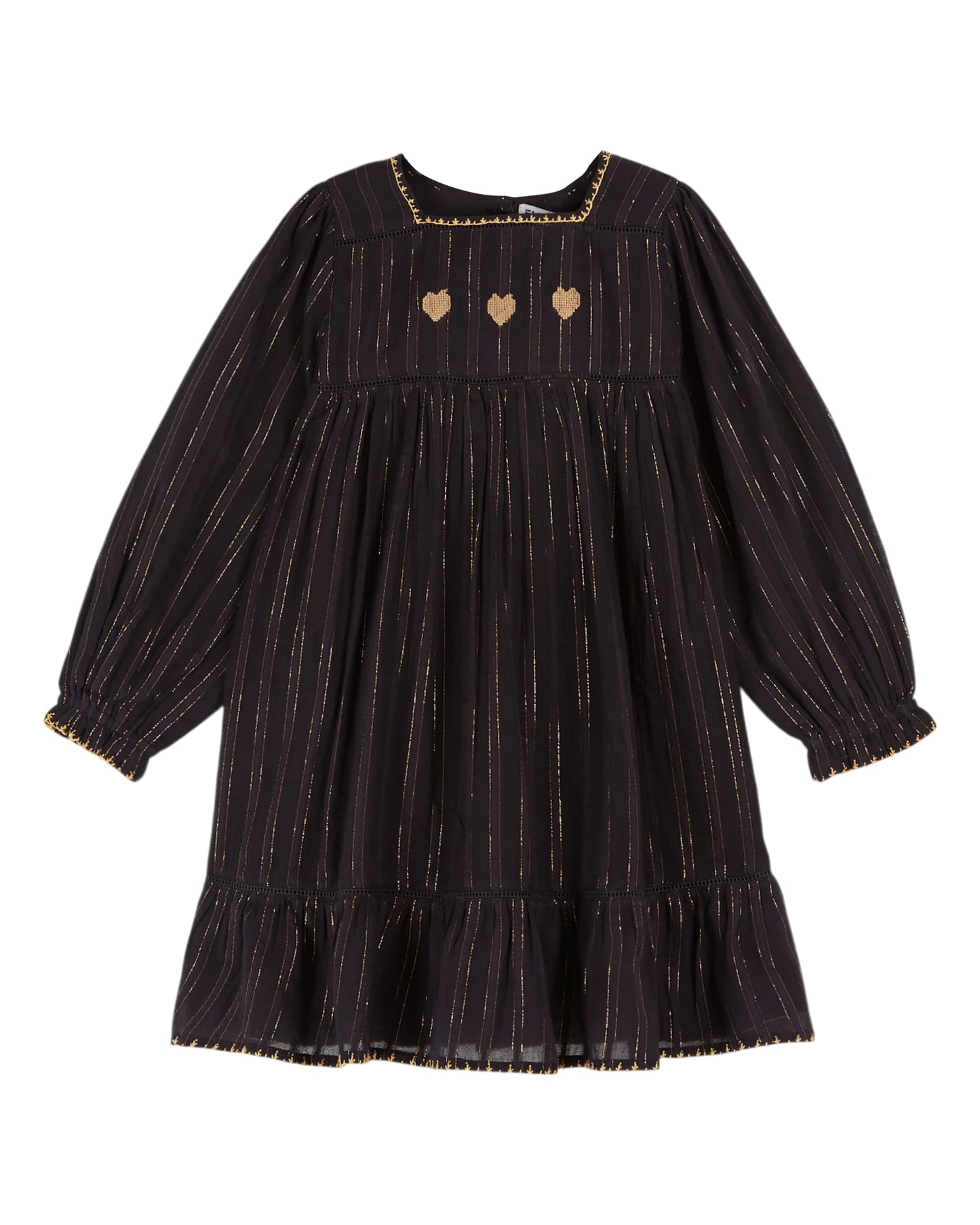 Emile et Ida besticktes Lurex Kleid Marine