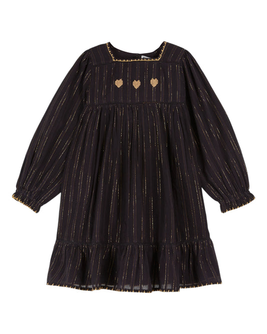 Emile et Ida besticktes Lurex Kleid Marine