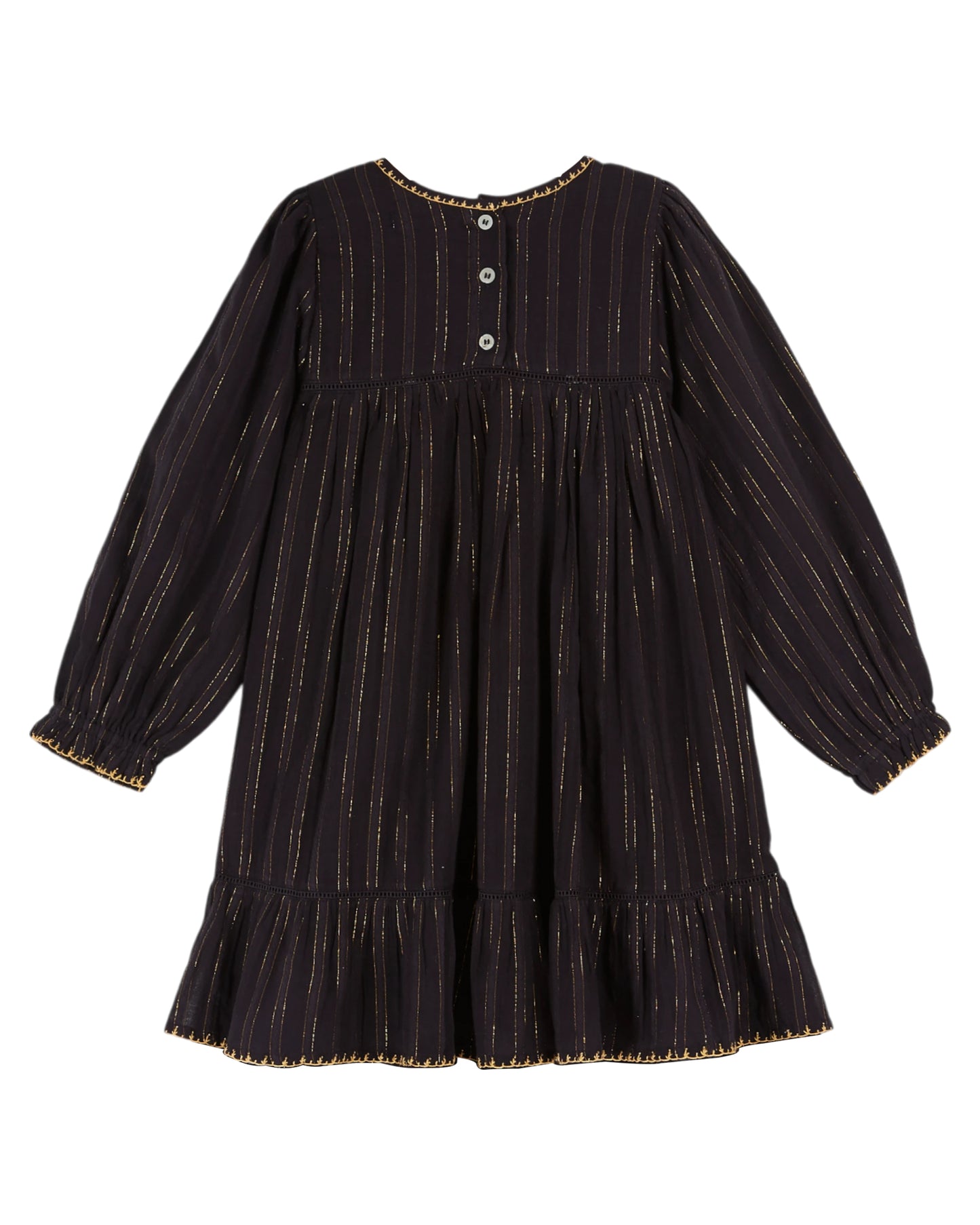 Emile et Ida besticktes Lurex Kleid Marine