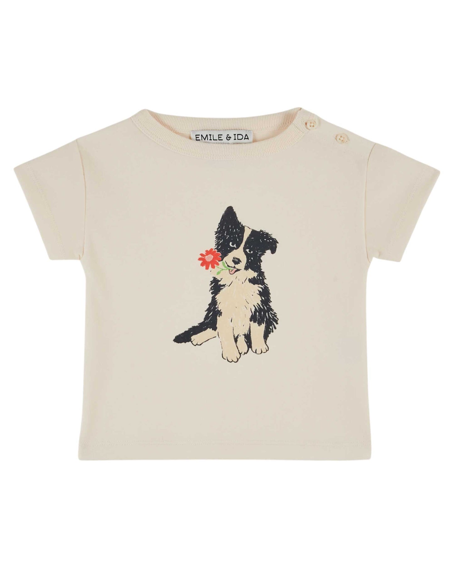 Emile et Ida T-Shirt Chien Créme