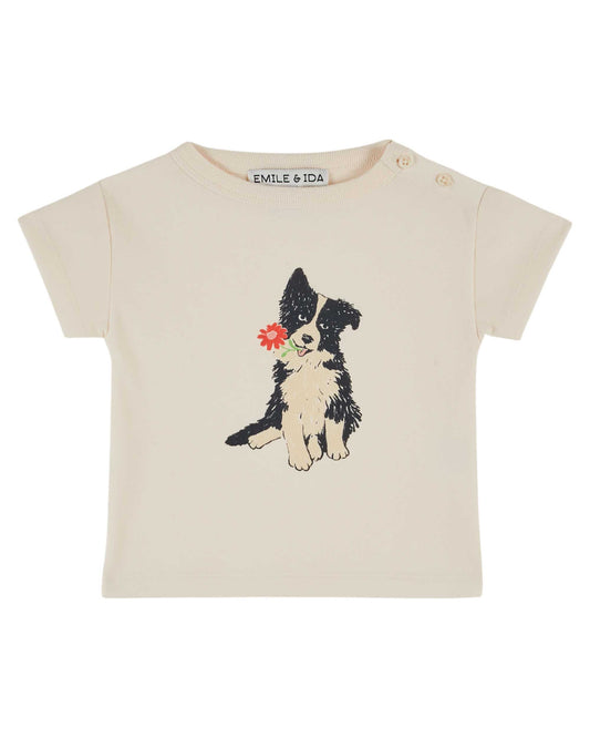Emile et Ida T-Shirt Chien Créme
