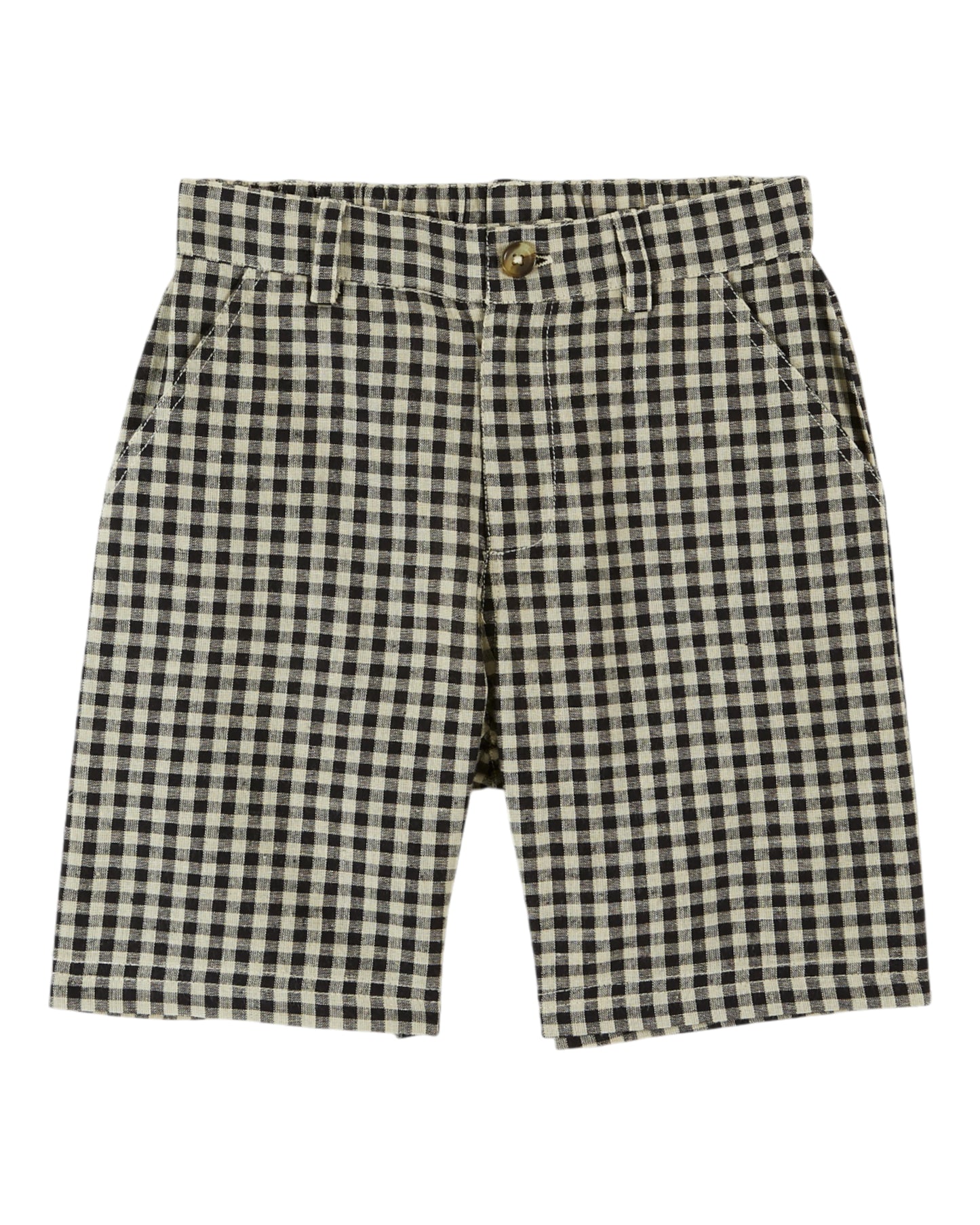 Emile et Ida Shorts Carreaux Vichy Noir