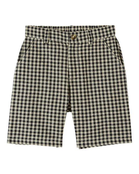 Emile et Ida Shorts Carreaux Vichy Noir