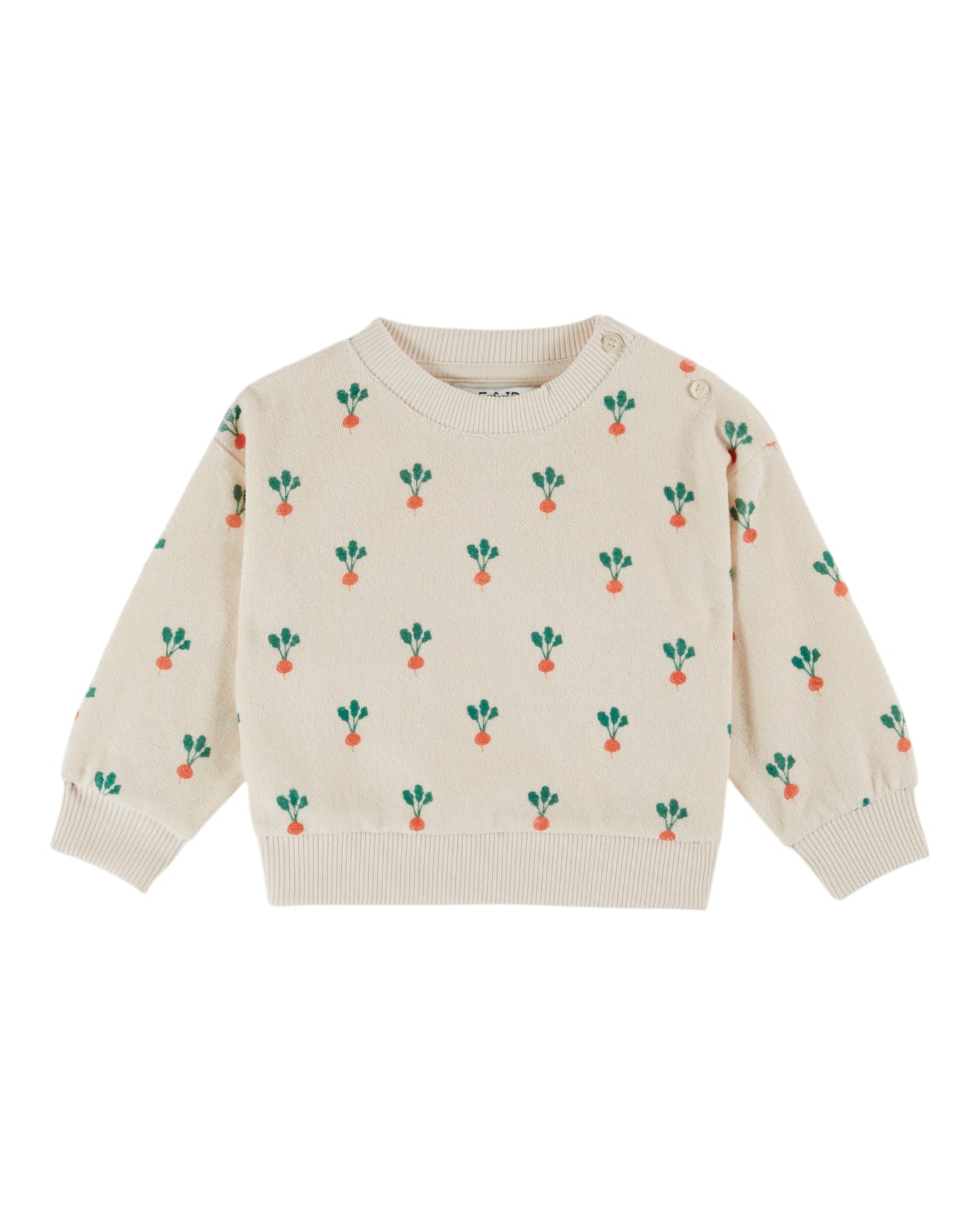 Emile et Ida Terry Sweatshirt Radis Créme