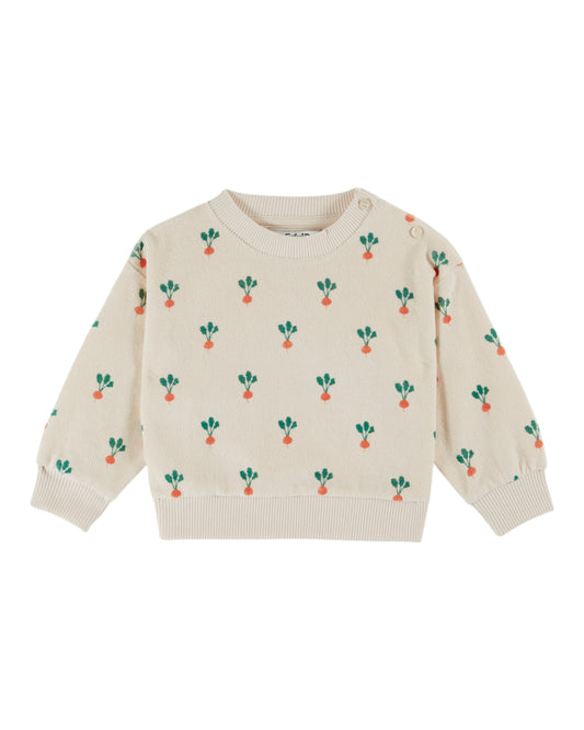 Emile et Ida Terry Sweatshirt Radis Créme