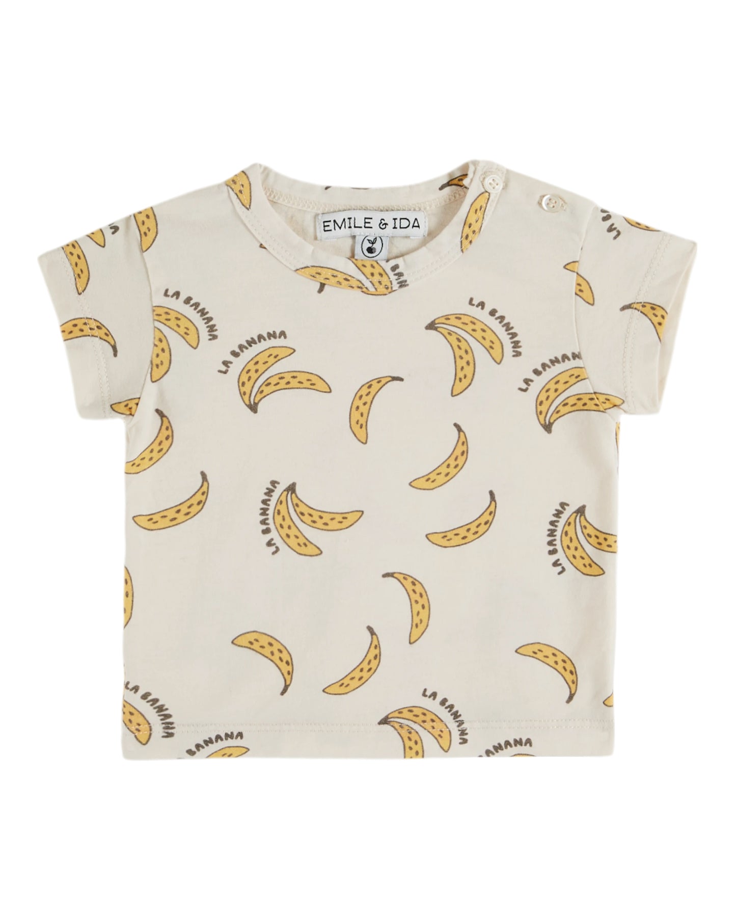 Emile et Ida T-Shirt Banane All Over Créme