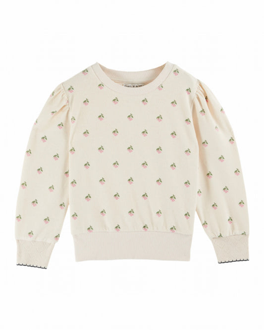 Emile et Ida Terry Sweatshirt Cerisette Créme