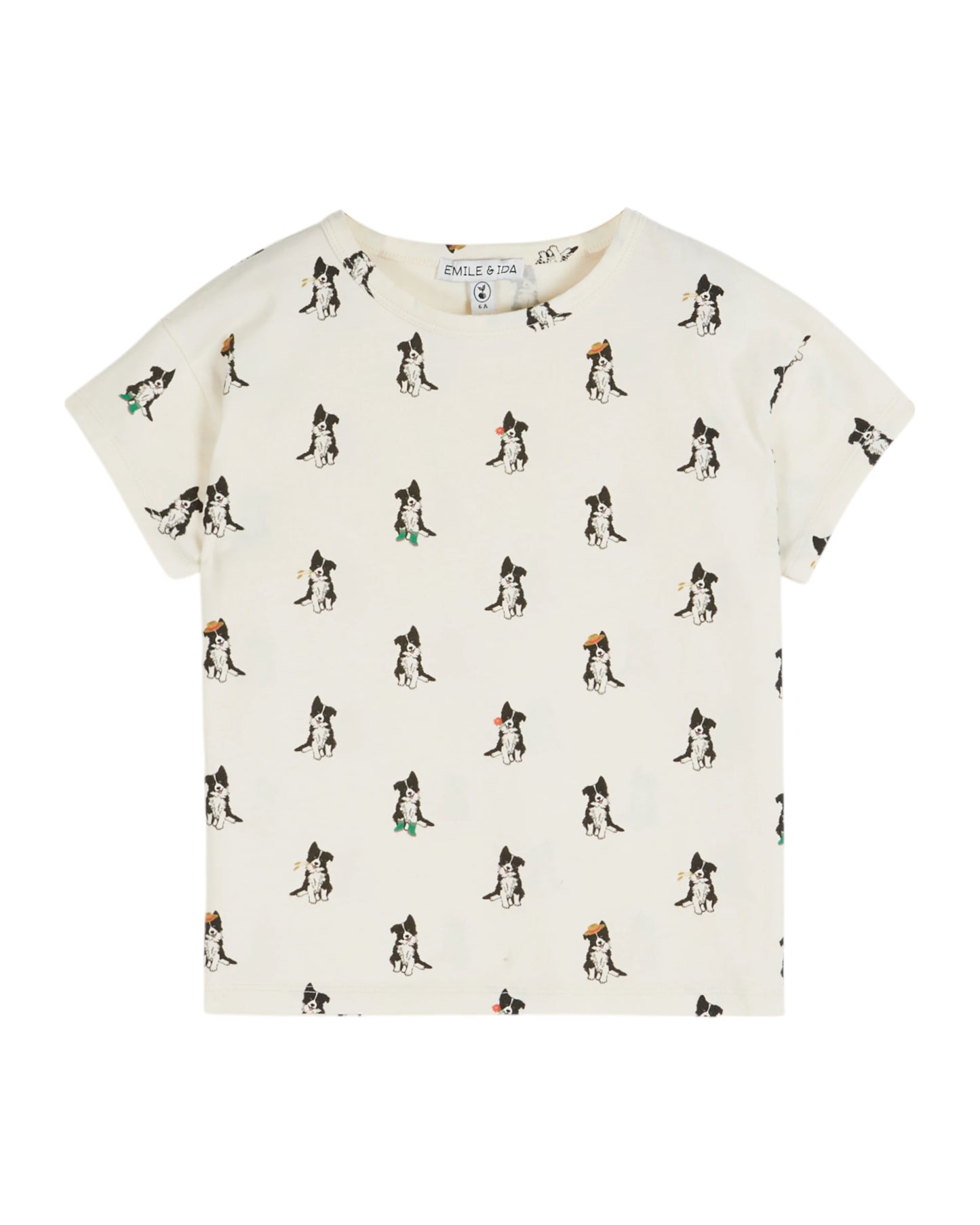 Emile et Ida T-Shirt Bordercollie Créme