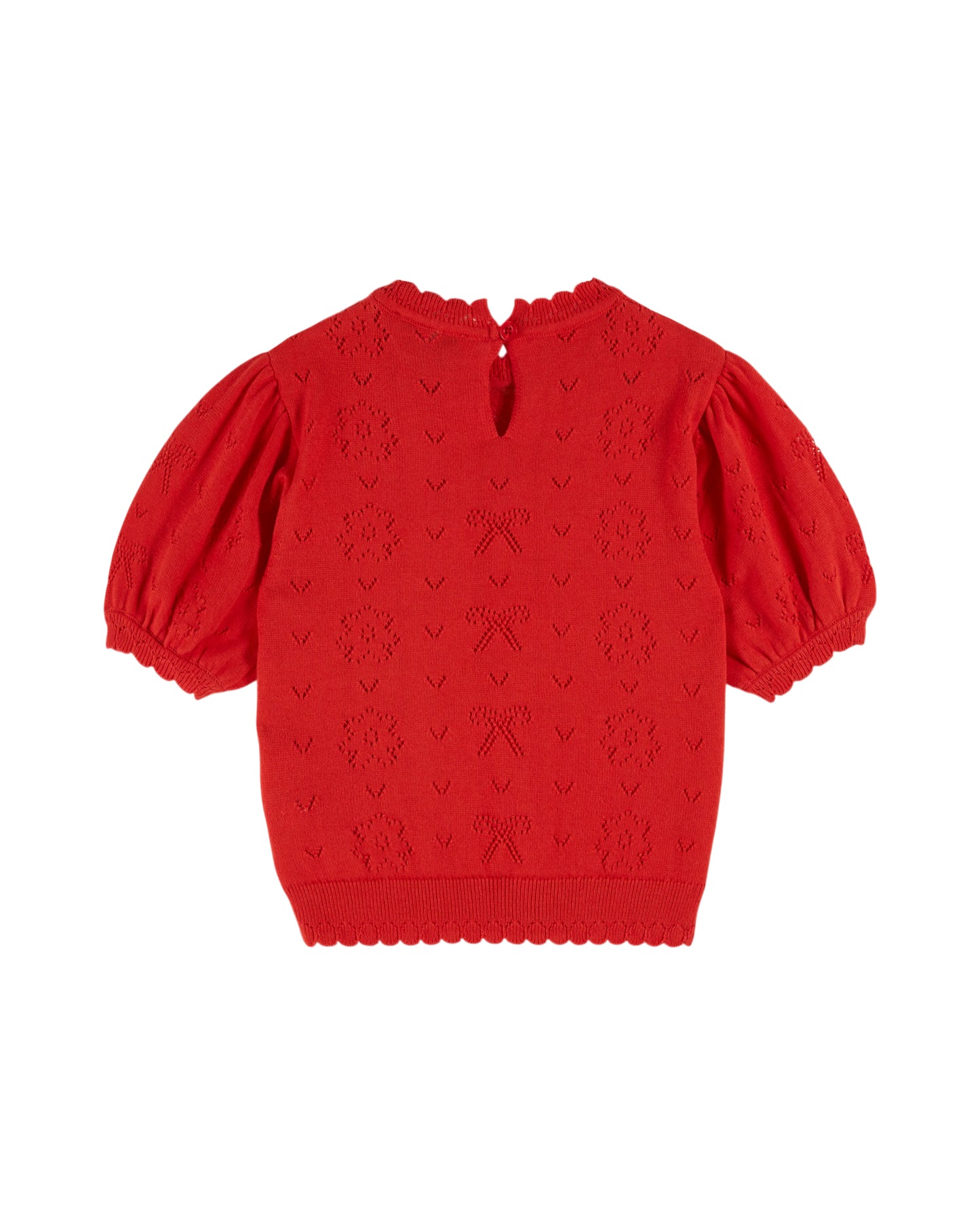 Emile et Ida Pullover Ajouré Coquelicot