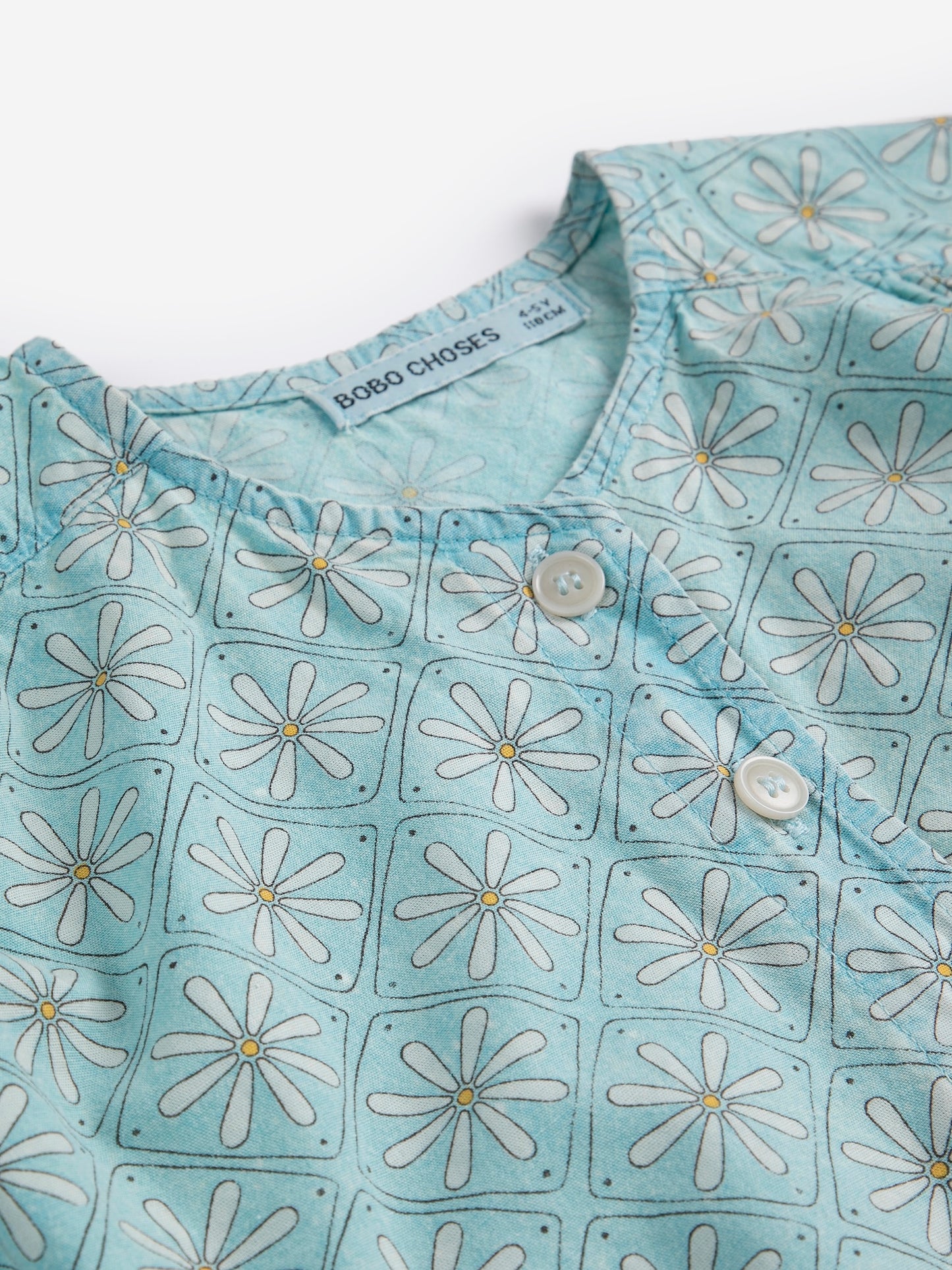 Bobo Choses Daisy Mosaic All Over Woven Top