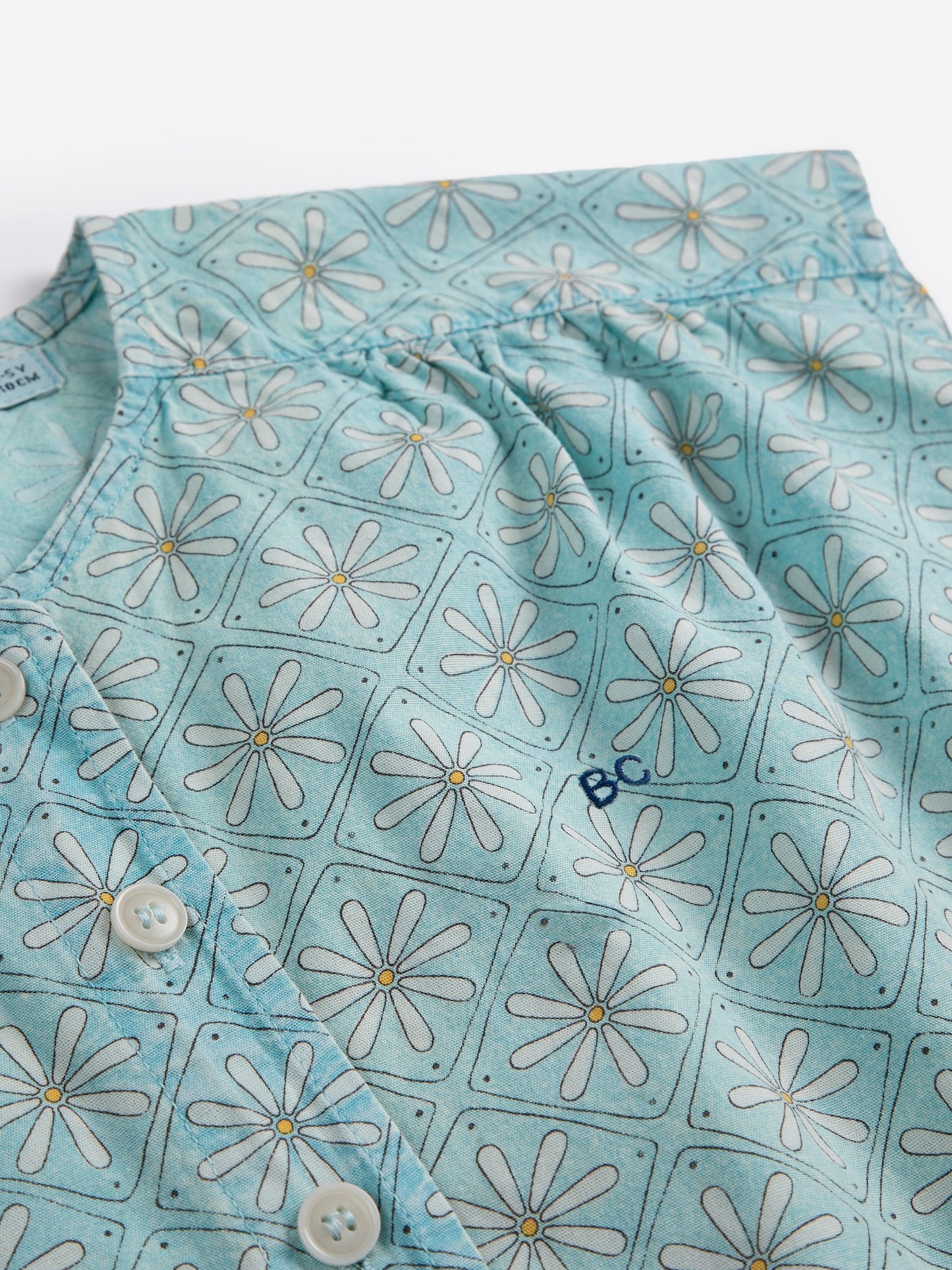 Bobo Choses Daisy Mosaic All Over Woven Top