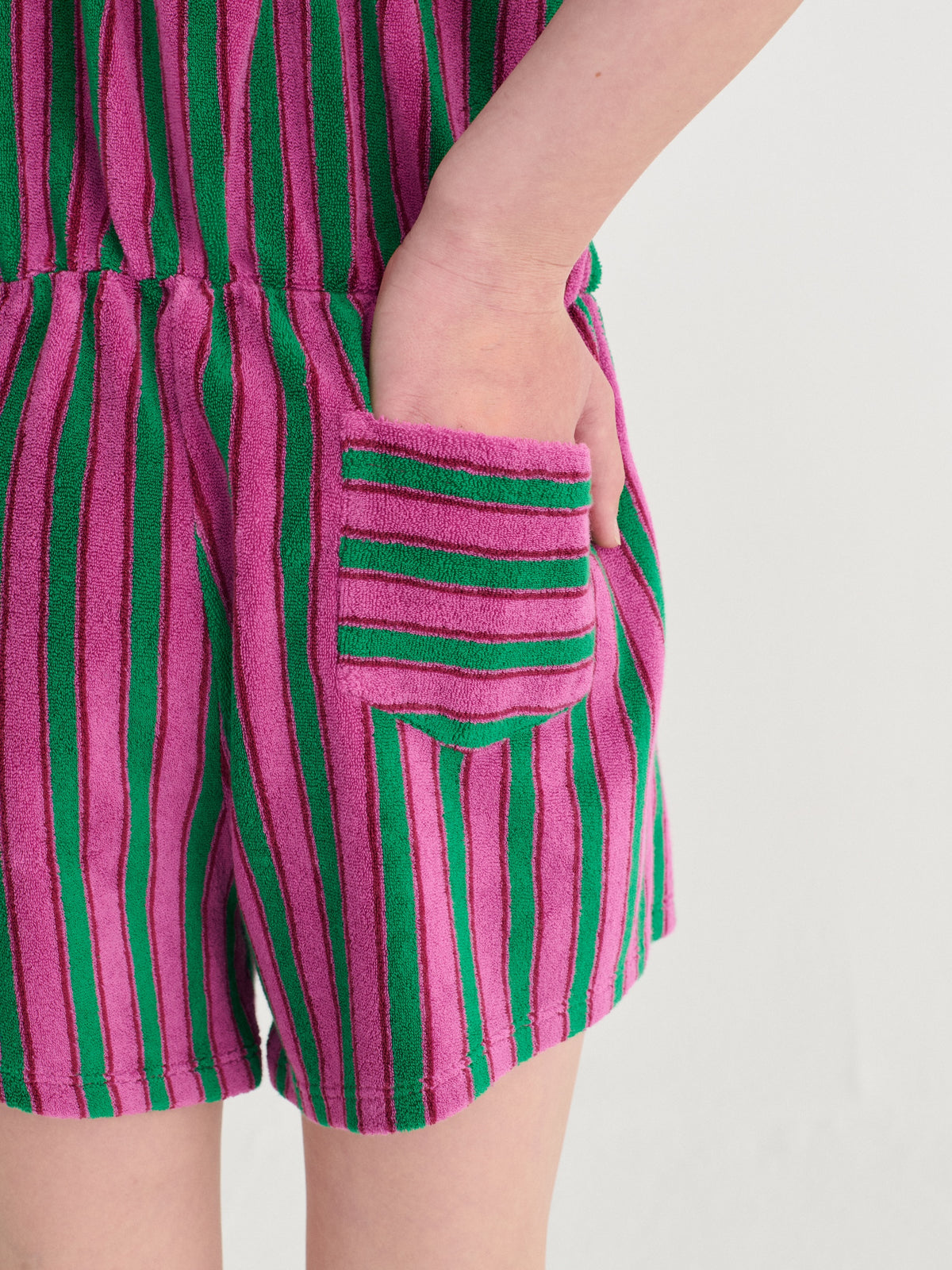 Bobo Choses Terry Striped Playsuit