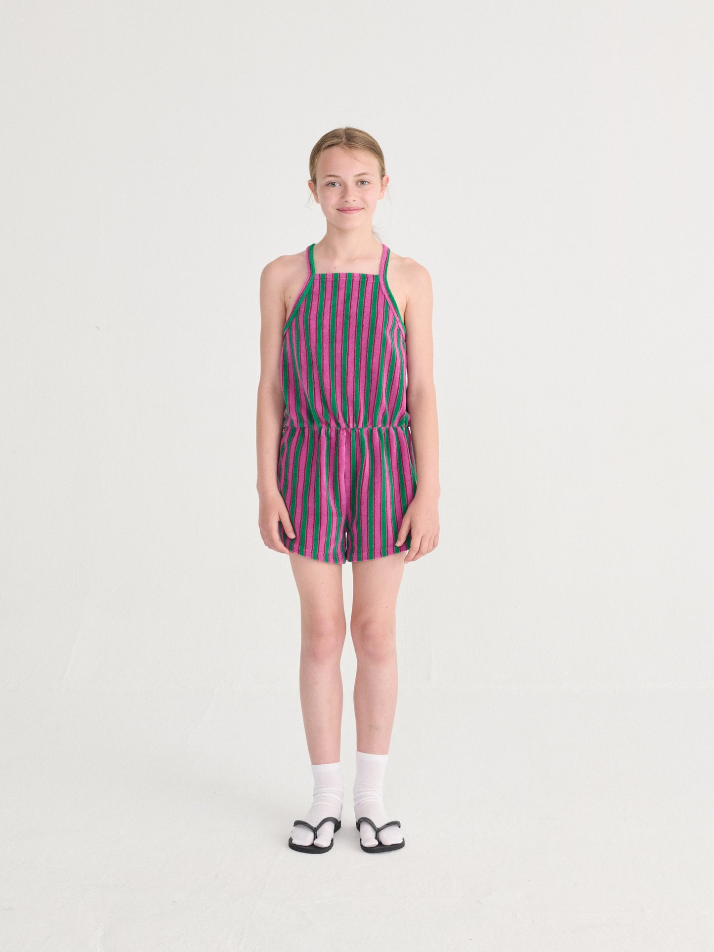 Bobo Choses Terry Striped Playsuit