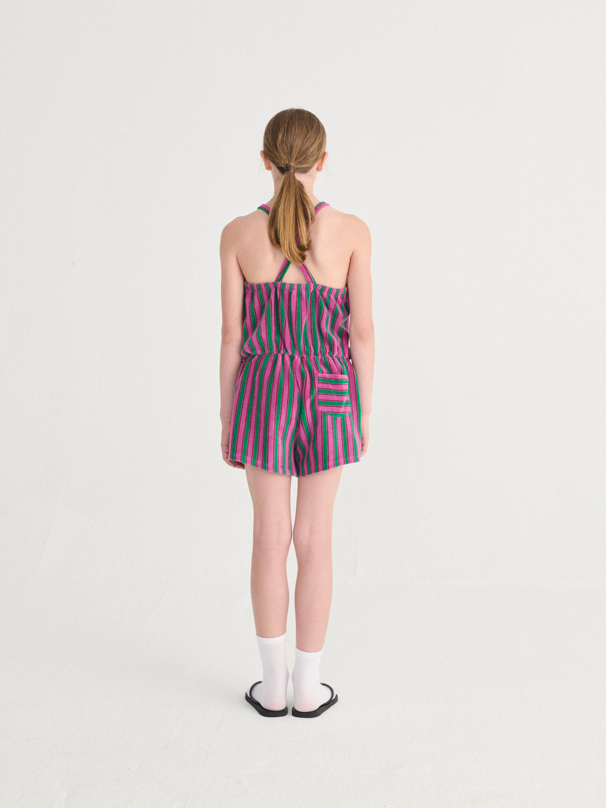 Bobo Choses Terry Striped Playsuit