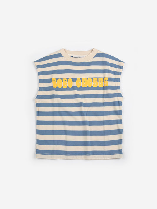 Bobo Choses Modern Striped ärmelloses T-Shirt