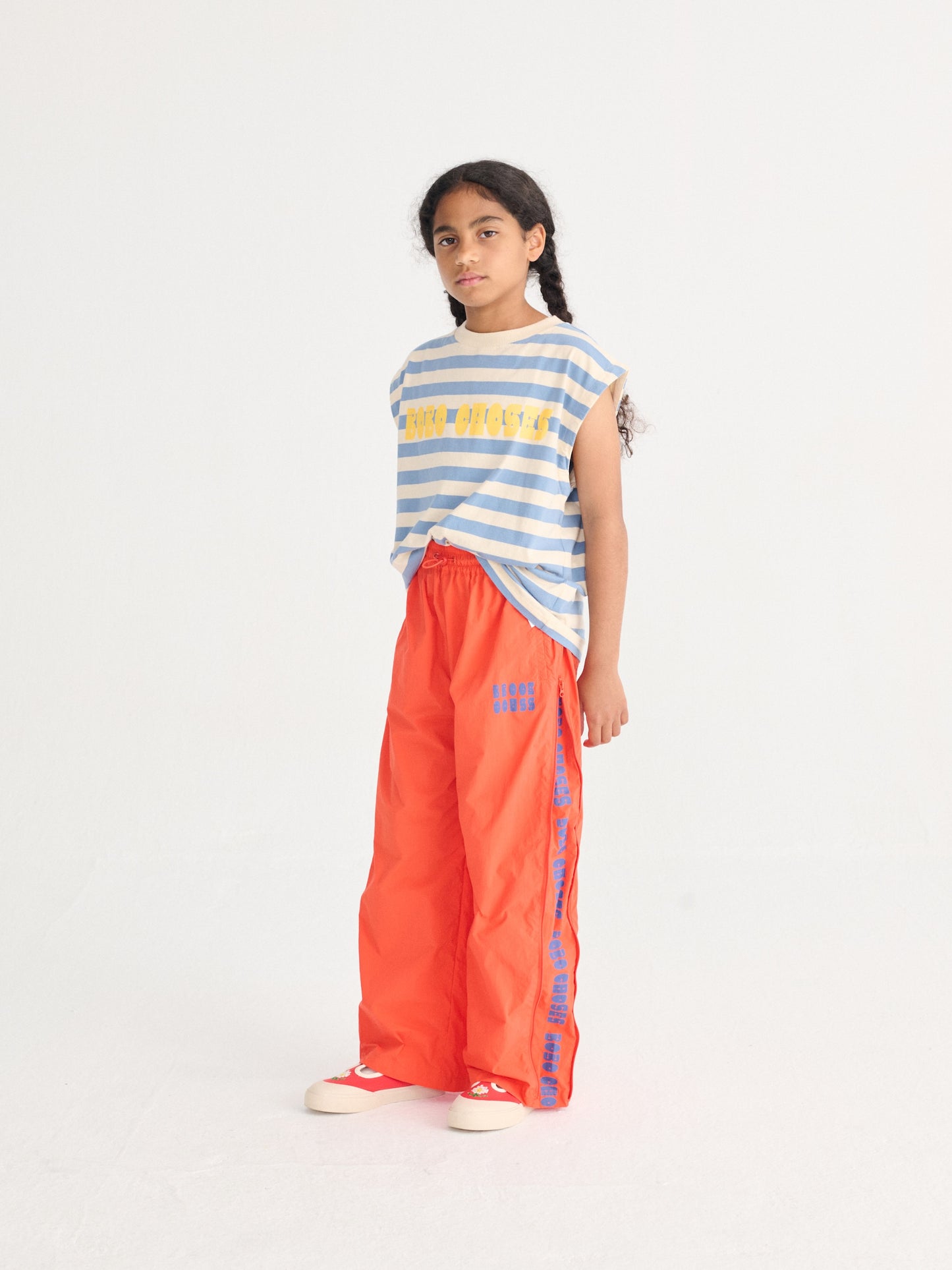 Bobo Choses Modern Striped ärmelloses T-Shirt