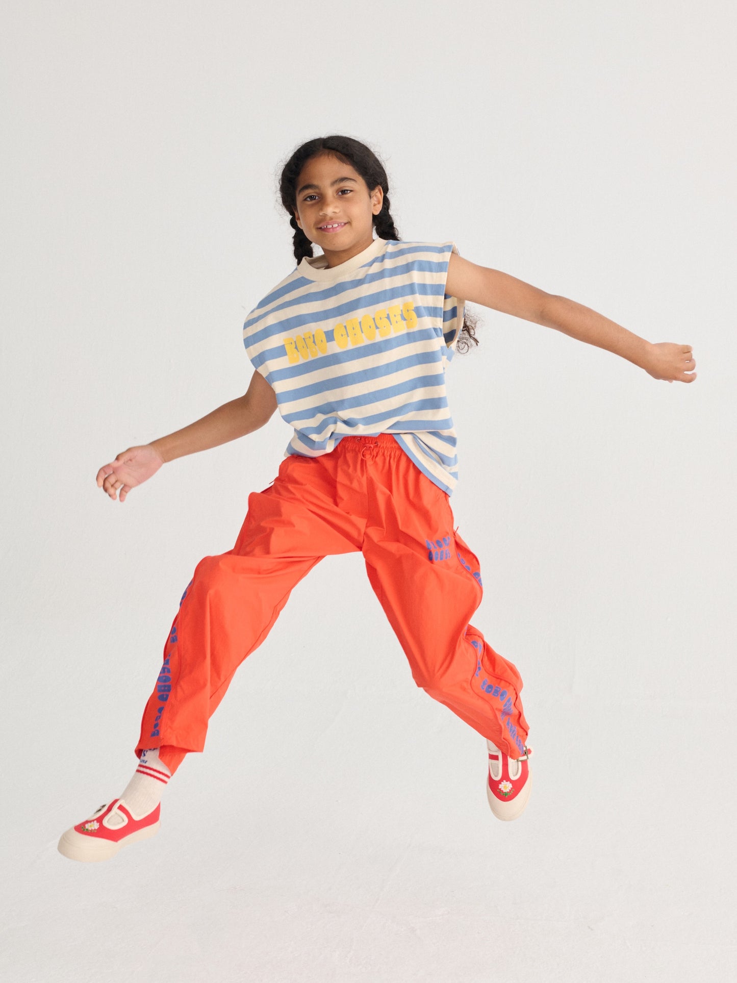 Bobo Choses Modern Striped ärmelloses T-Shirt