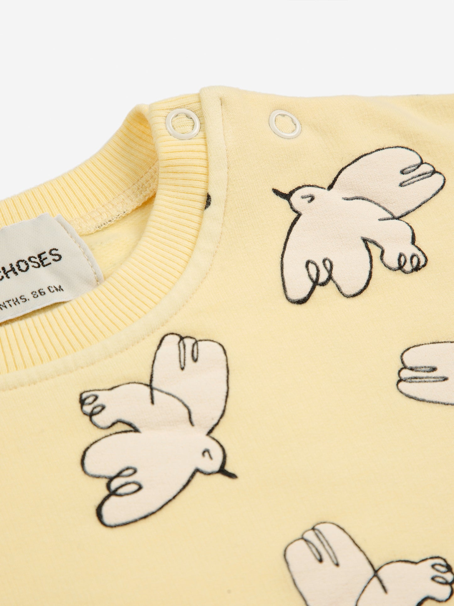 Bobo Choses Baby Bird All Over Sweatshirt Light Yellow