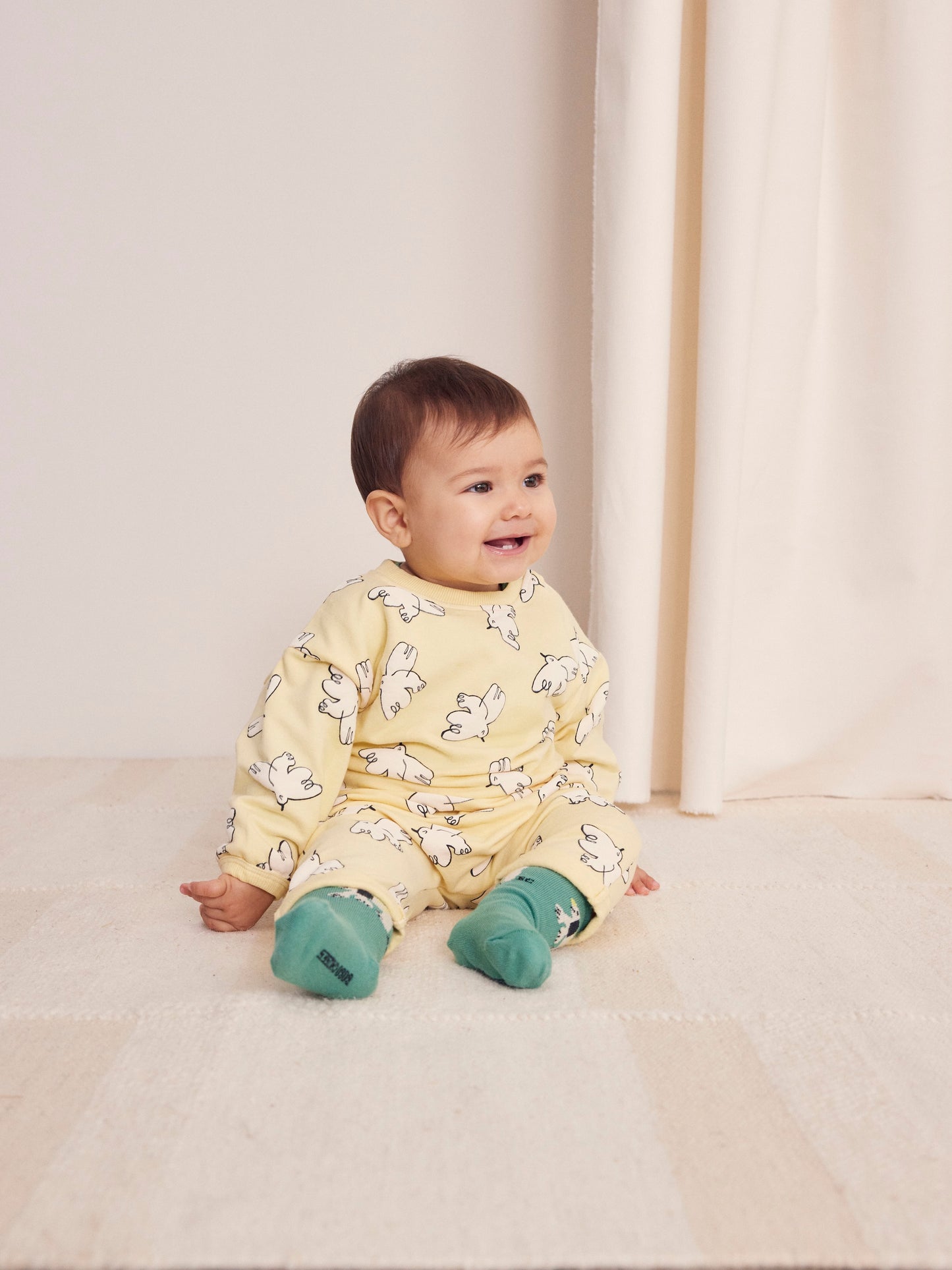 Bobo Choses Baby Bird All Over Sweatshirt Light Yellow