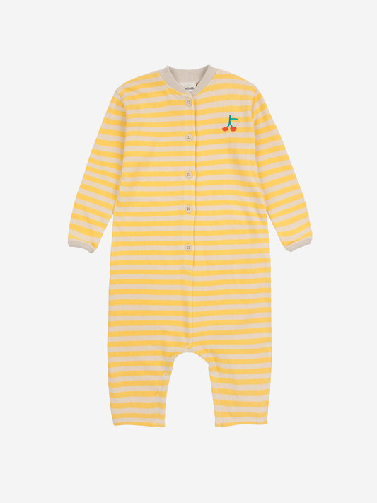 Bobo Choses Baby Stripes Terry Overall Curry