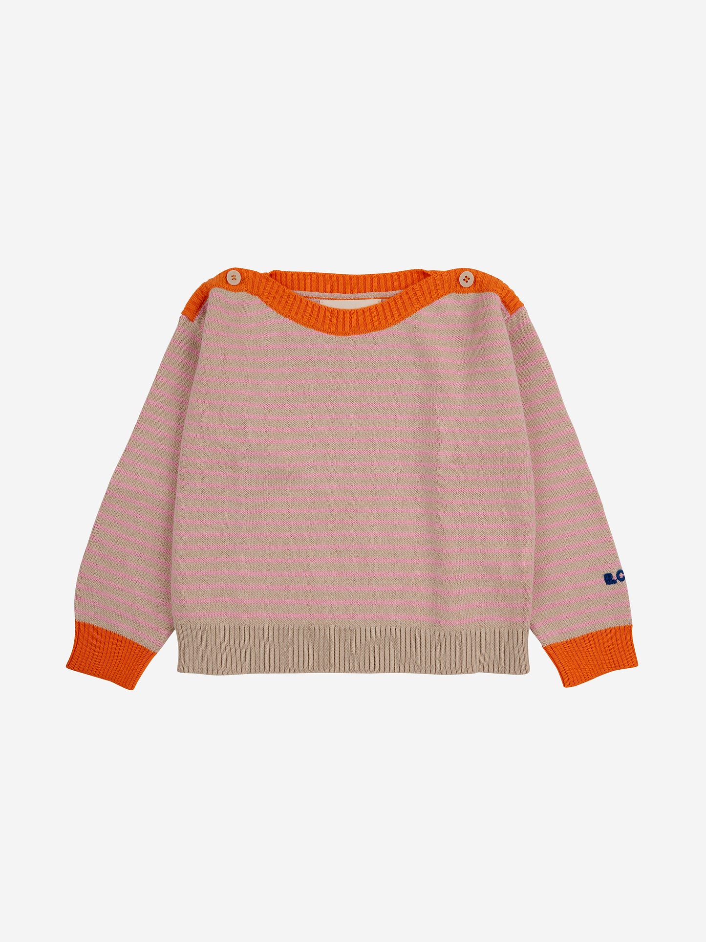 Bobo Choses Baby Stripes Jumper Pink