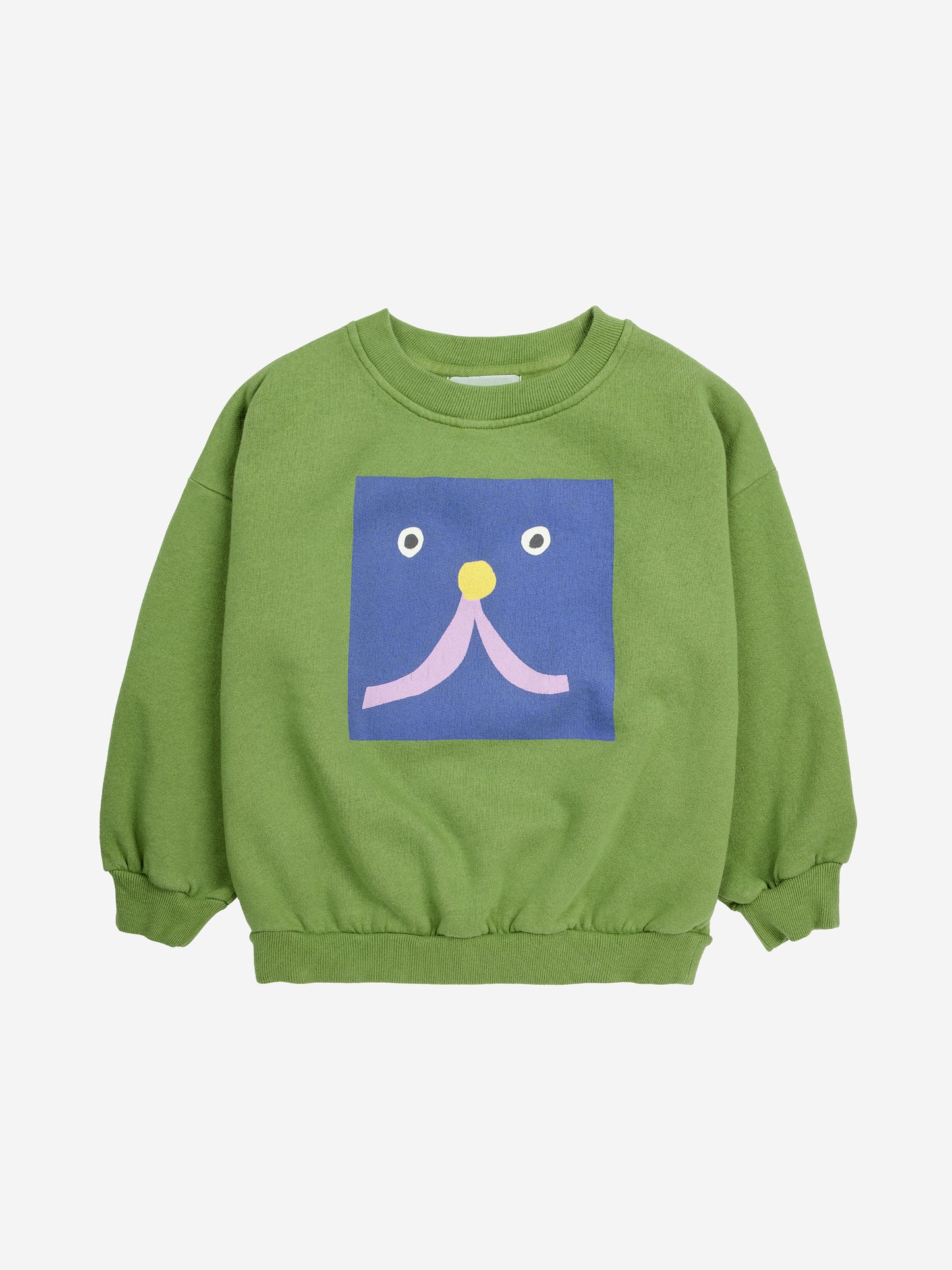 Bobo Choses Funny Face Sweatshirt Olive