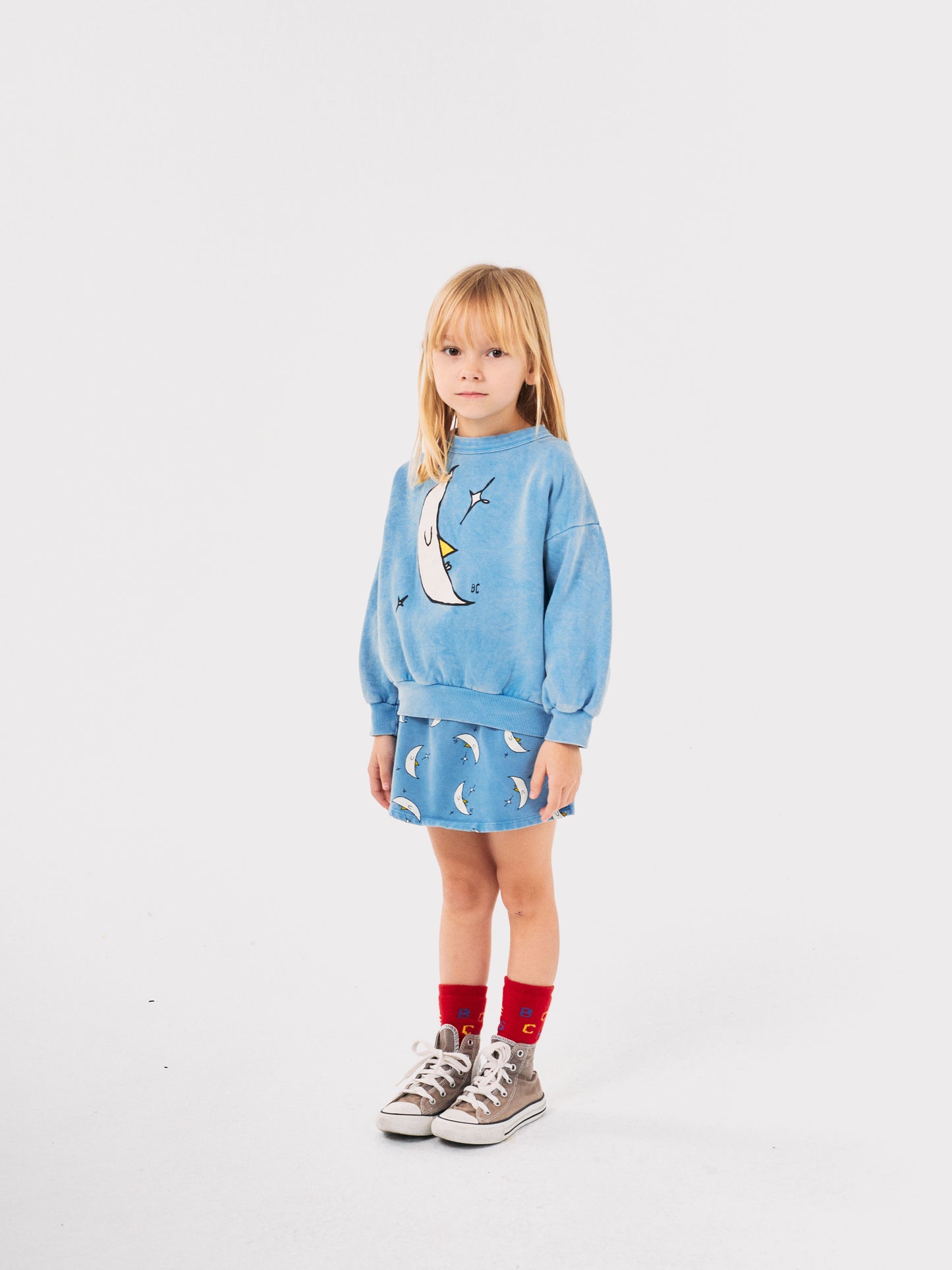 Bobo Choses Beneath the Moon Sweatshirt Light Blue