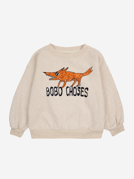 Bobo Choses The Clever Fox Sweatshirt Offwhite