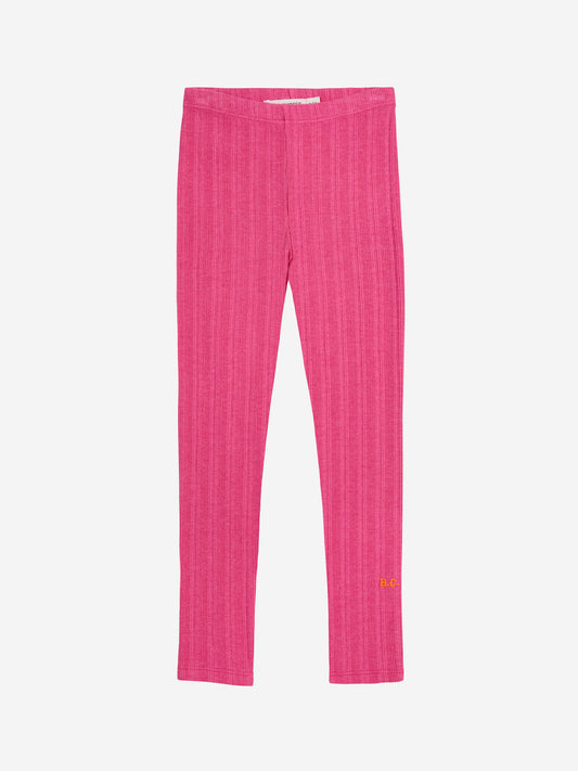 Bobo Choses Ribbed Leggings Fuchsia