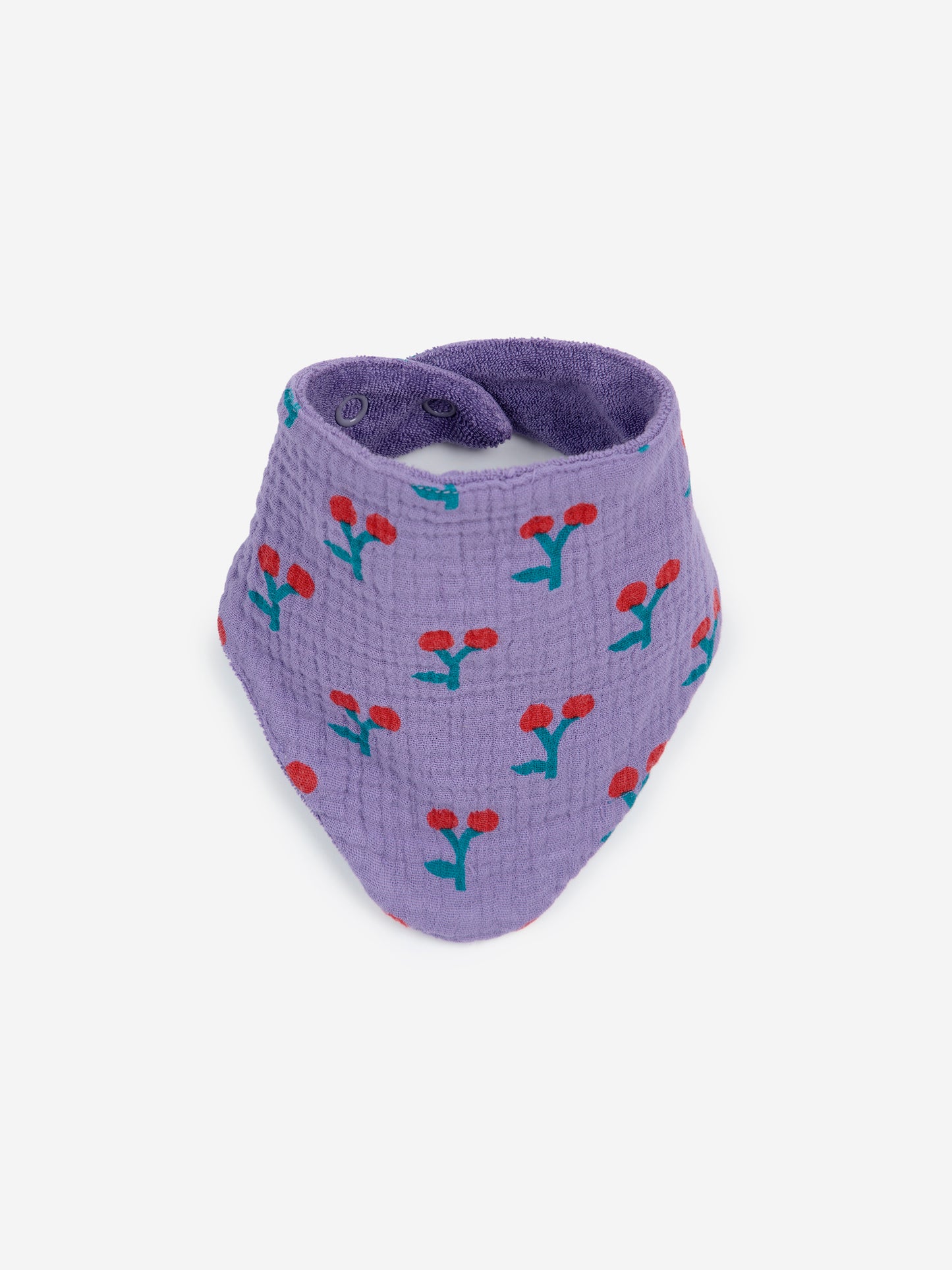 Bobo Choses Cherry All Over Musselin- und Lätzchen-Set Purple