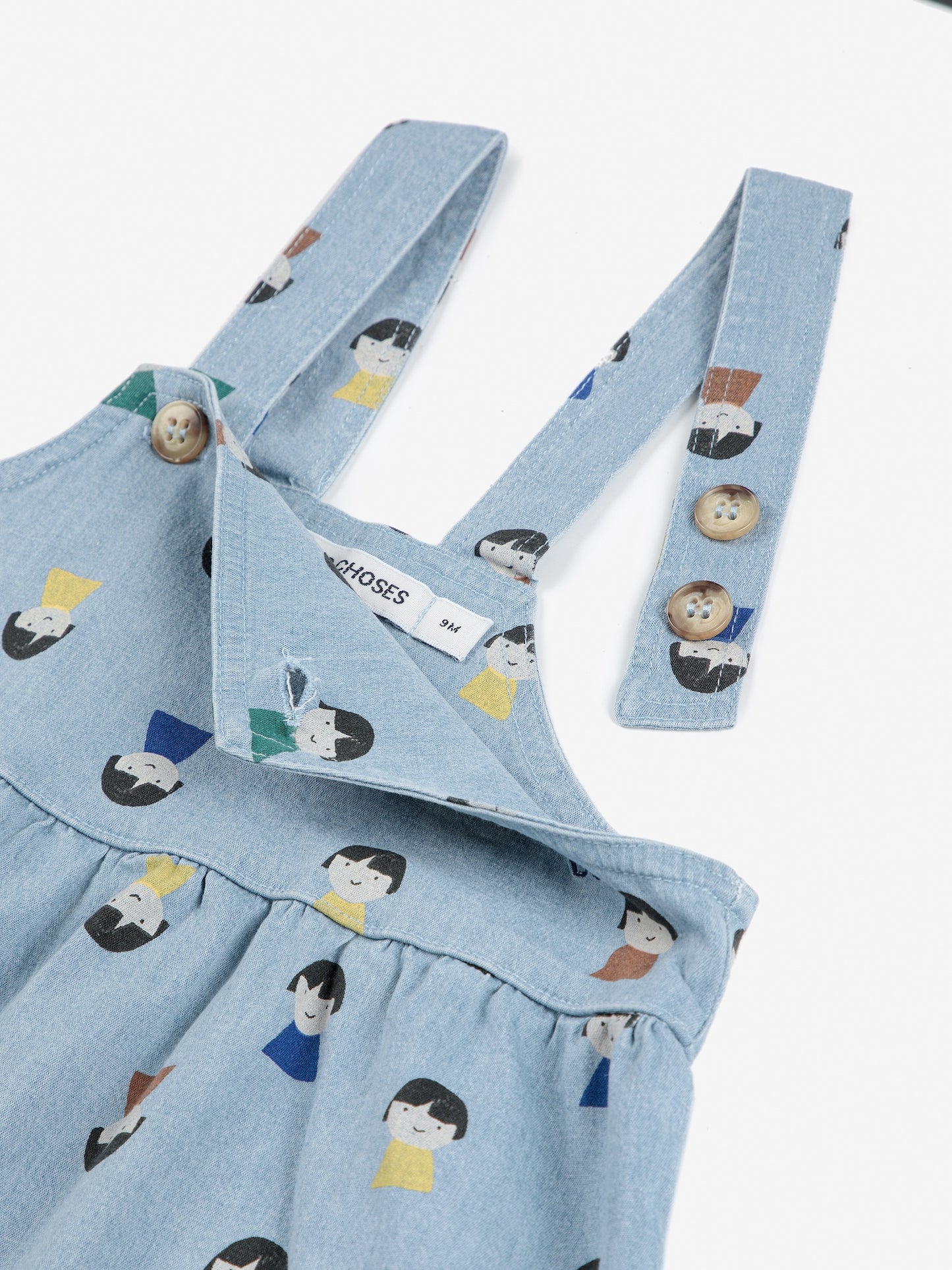 Bobo Choses Game Pawns All Over Light Denim Overall