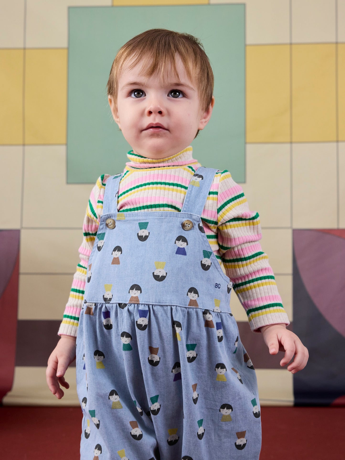 Bobo Choses Game Pawns All Over Light Denim Overall