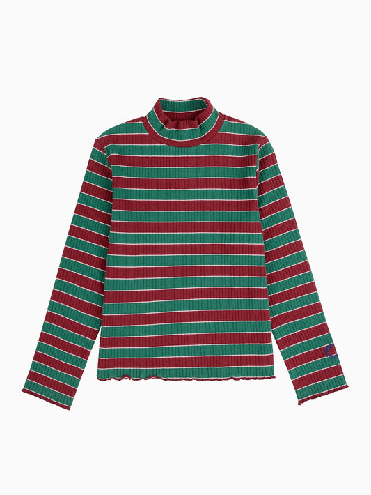 Bobo Choses Multicolor Stripes Rollkragen T-Shirt