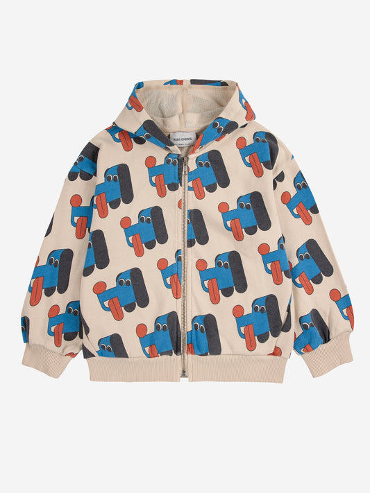 Bobo Choses Doggy Mate All Over Zipped Sweatshirt
