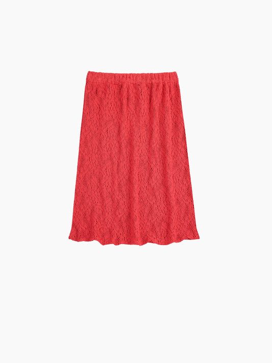 Bobo Choses B-Side Lace Midi Rock Red