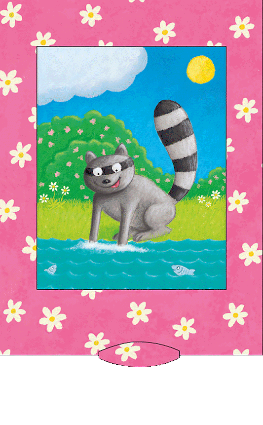 Die lebende Karte Waschbär