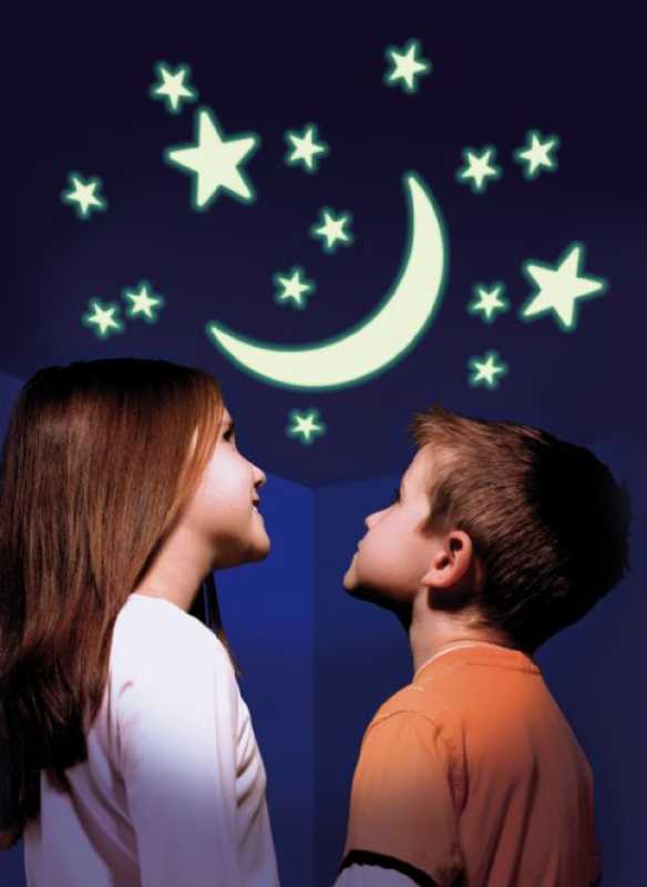 Mond & Sterne Glow in the Dark