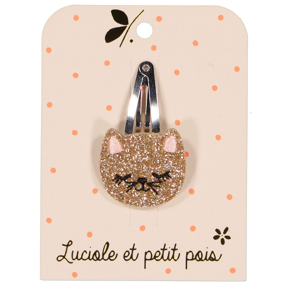 Luciole Haarclip Katze - Bronze