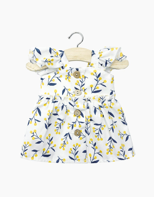 Minikane Élisa Puppen-Baumwollschürzenkleid Mimosa