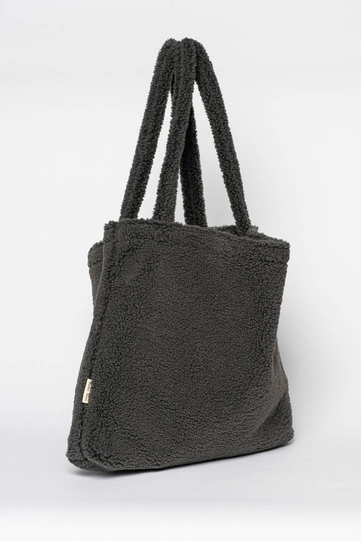 Studio Noos Dark Grey Teddy Mom Bag