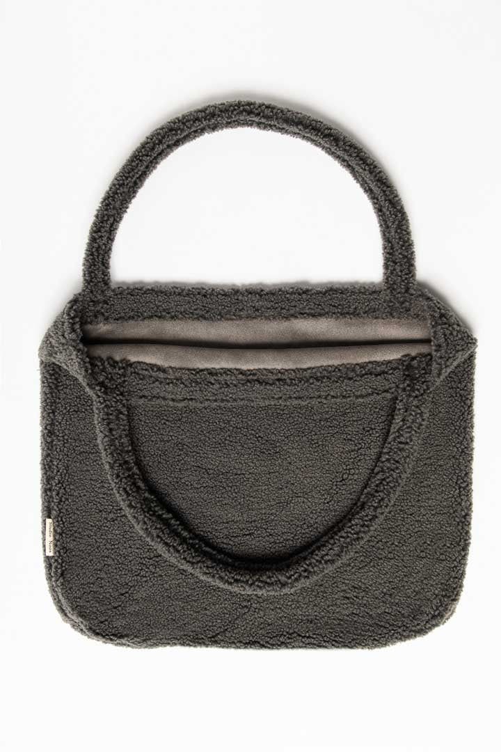 Studio Noos Dark Grey Teddy Mom Bag