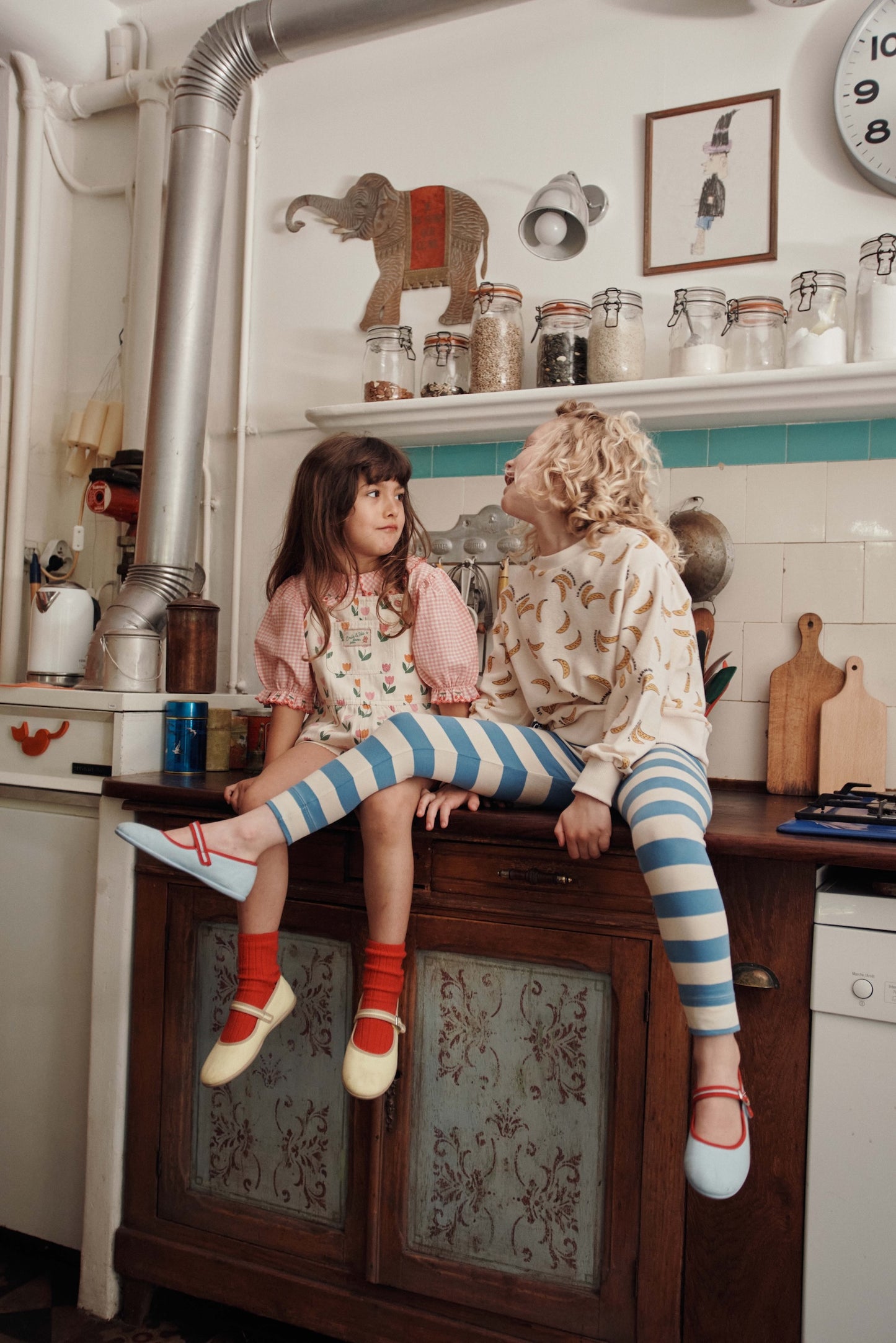 Emile et Ida Terry Sweatshirt Banane Créme