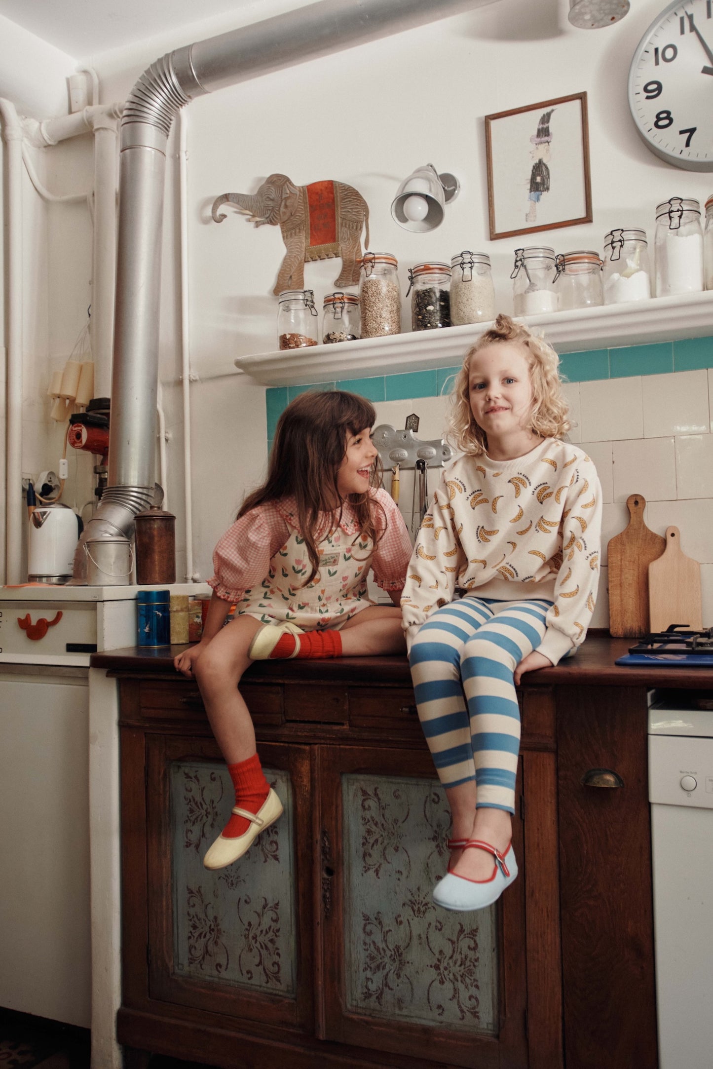 Emile et Ida Terry Sweatshirt Banane Créme